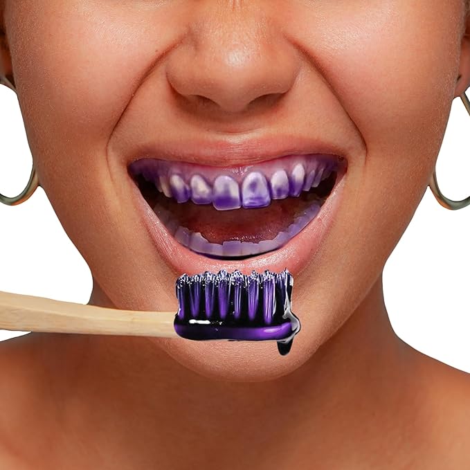 Purple Toothpaste, Teeth Stain Concealer, Teeth Whitening Booster for Yellow & Sensitive Teeth, Purple Luxe Toothpaste for Adults
