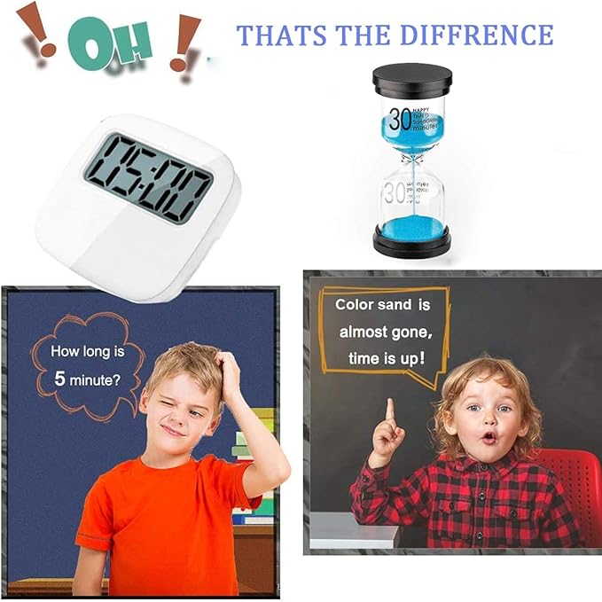 30 Minute Sand Hourglass Timer: Plastic Sand Clock 30 Minutes, Extra Blue Reloj De Arena, Unity Hour Glass Colorful Sandglass Timer for Kids, Games, Classroom, Kitchen, Decoration