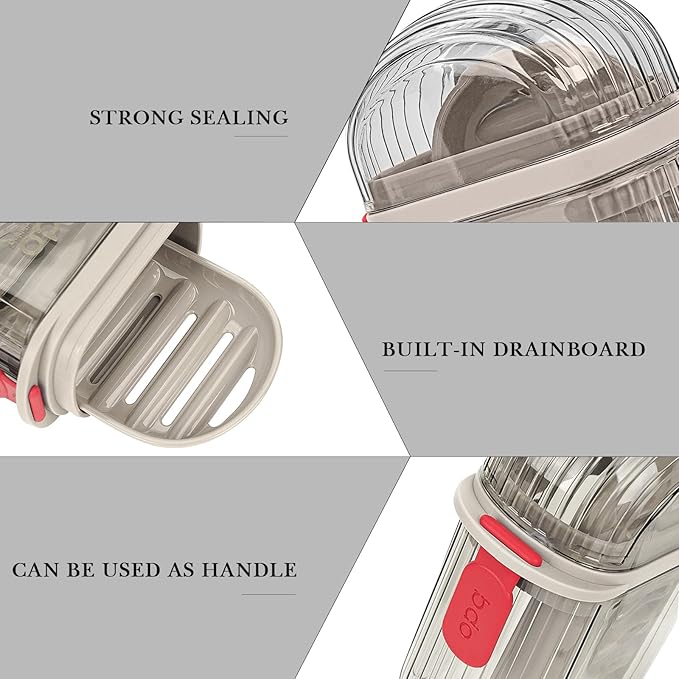 2 Pack Travel Soap Case, Leak Proof Bar Soap Holder with Drainer Tray, Portable Soap Dish Container for Shower, Gym, Camping & Travel (Clear)