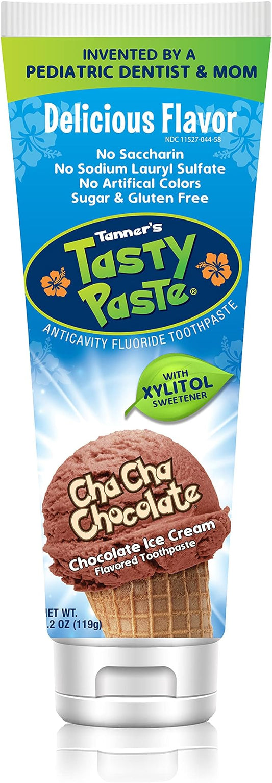 Tanner's Tasty Paste Cha Cha Chocolate Anti-Cavity Fluoride Toothpaste 4.2 oz.