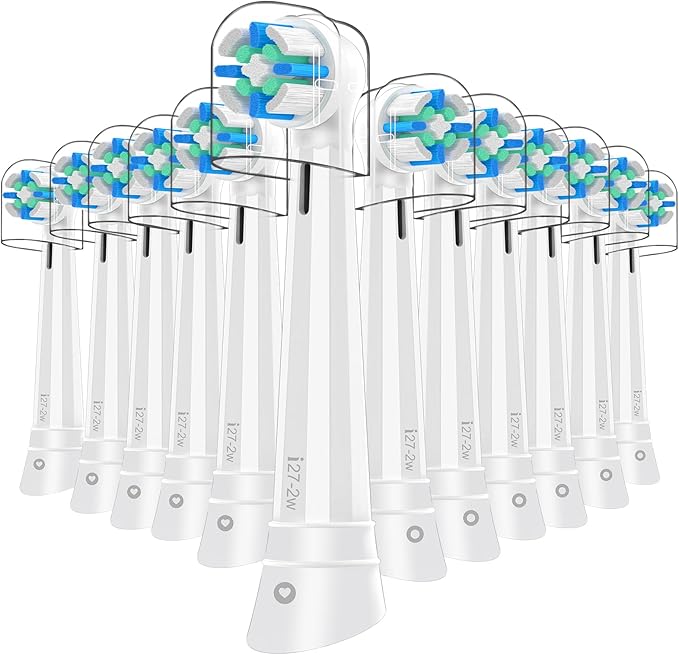 12 PCS IO Replacement Heads Compatible with Oral b IO 2/3/4/5/6/7/8/9/10 Series Electric Toothbrush, Brush Heads Refills Compatible with Oral B IO (White)