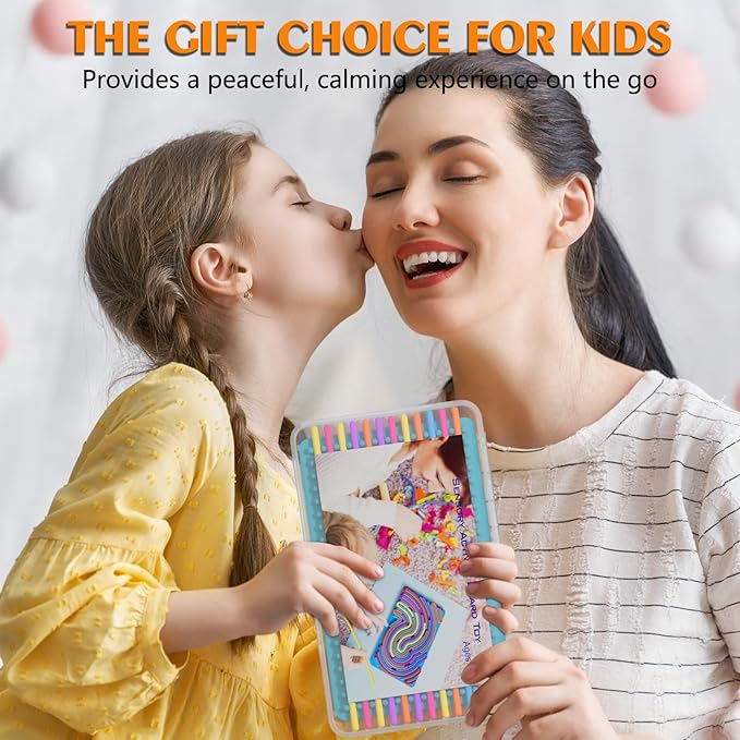 Sensory Fidget Toys for Kids Toddler Boys ,Sensory Activity Board for Stress Anxiety Autistic ADHD, Calm Down Travel Airplane Essentials Toys for 3+ Year Old, Stuffers Gifts for Teens Girls