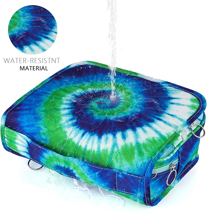 Tie Dye Hanging Toiletry Bag for Girls, Travel Toiletry Bag for Teen Girls Cosmetic Makeup Waterproof Wash Bag Traveling Toiletries, Blue