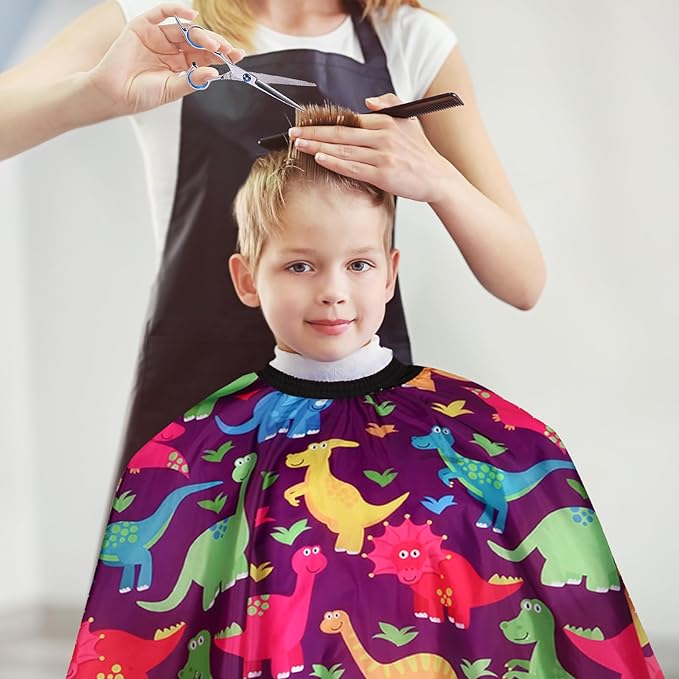 Kids Hair Cutting Cape (2 Pack) Professional Children Salon Barber Apron for Boys and Girls