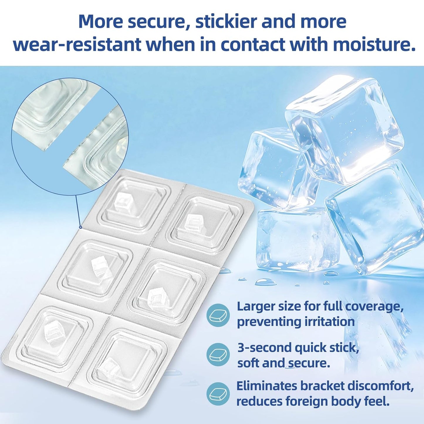 RAZOKO Orthodontic Wax for Braces Wax Dots Gentle Comfort, Clear Invisible Fit, All Day Protection 48 Individual Hygienic Packaging Dental Wax