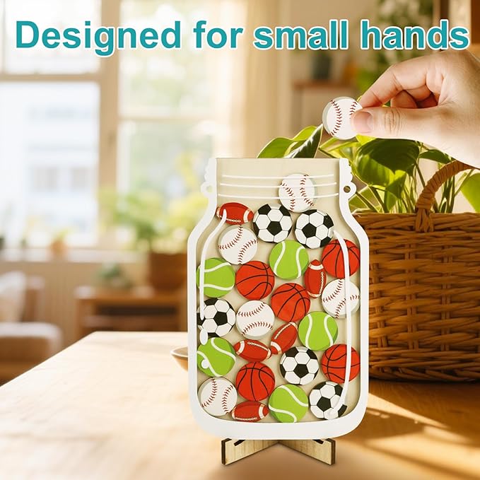 Magnetic Reward Jar for Kids, Personalized Ball Children Reward Jar and Tokens Classroom Incentive System Good Behavior Chart Management Tool Essentials for Boys & Girls Potty Training