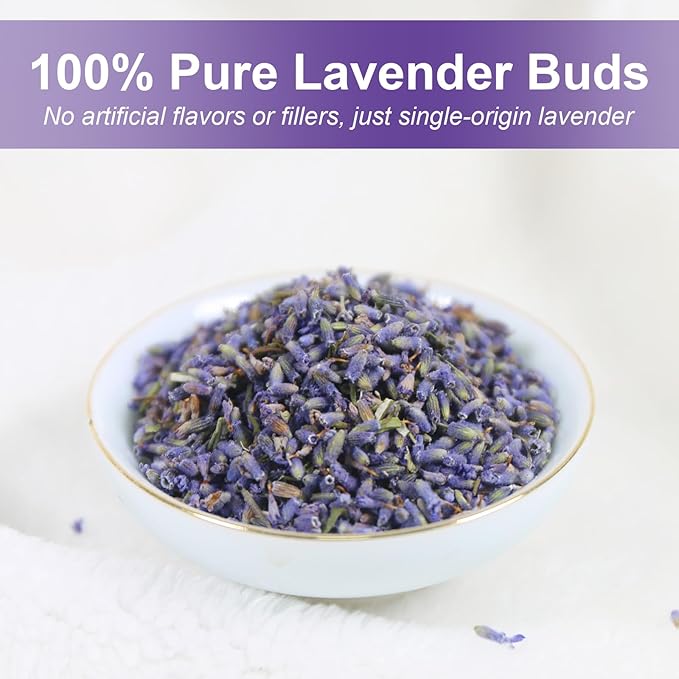 TEARELAE - Lavender Tea, 40 Count - Premium Dried Lavender Flower Tea Bags for Stress Relief - Aromatic Wellness - Non-GMO - Caffeine-Free