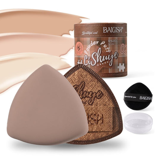 Makeup Sponge Set For Foundation Concealer, Triangle Powder Puff Soft Sponges Blender, Latex Free Blender Sponge For Liquid, Cream, and Powder Seamless & Flawless Makeup (Maillard 2 Set)