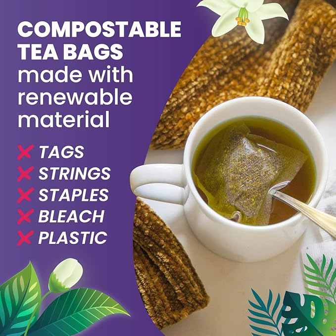 Organic Moringa Herbal Tea — 100 Tea Bags | Eco-Friendly Tea Bags | Non-GMO Caffeine Free Tea With Zero Sugar | Cederberg Tea Company.