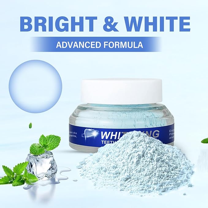 Teeth Whitening Powder, No Sensitivity-Enamel-Safe Toothpaste Whitening Powder for Coffee, Tea, Food