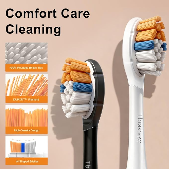 Replacement Toothbrush Heads for Sonicare Replacement Heads, Compatible with Phillips Sonicare Replacement Brush Head, Soft Dupont Bristles,Sensitive Gum Care, Advanced Plaque Removal, 8 Pack