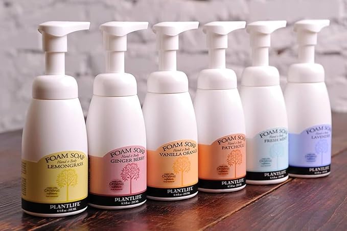 Plantlife Winter Forest Foam Soap - Gentle, Moisturizing, Plant-based Foam Soap - Ideal for use as a Hand & Body wash, Shaving Cream, and Foaming Fun for Kids - Made in California 8.5 oz