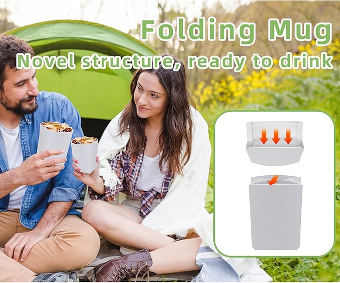 Collapsible Silicone Folding Cup for Camping & Travel – Portable, Leak-Proof, Compact Drinking Cup for Coffee, Water, Hiking – Lightweight & Space-Saving Design