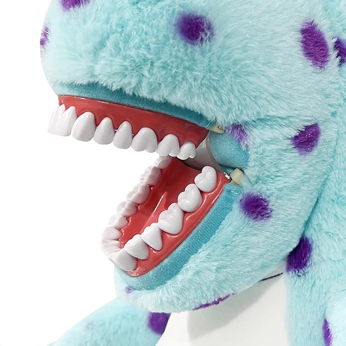 Tooth Fairy Plush Doll, Dental Plush Oral Health Presentation Puppet Dinosaur Tooth Fairy Dental Educational Plush Large Size Doll with Teeth for Kids Chidren Boys Girls