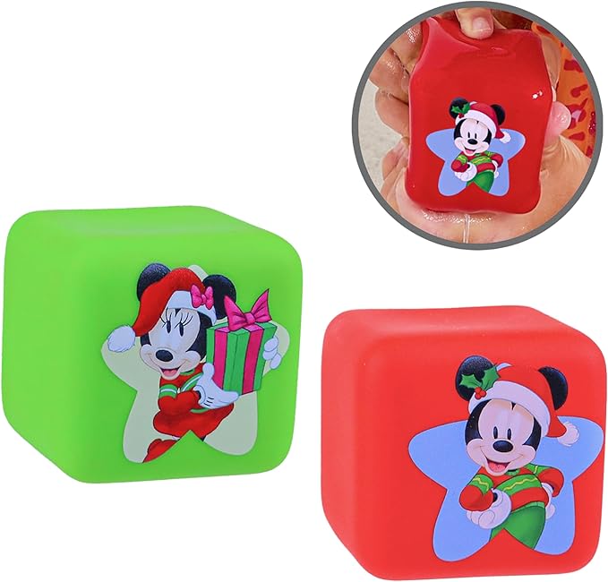 Disney Holiday Mickey and Friends Bath Toys - 11 pc Bath Value Set, Bath Toys, Finger Puppets, Rinse Cups, Foam Pump, Bath squirters