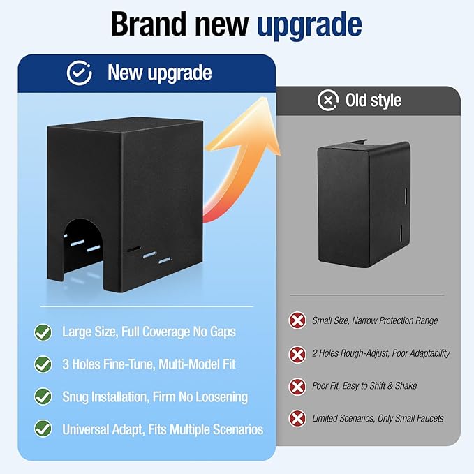 Faucet Cover Child Proof & Pet Proof - Sink Faucet Lock for Kitchen, Bathroom & Drinking Water Faucets | Secure Spigot Guard for Kids, Toddlers & Pets (Large)