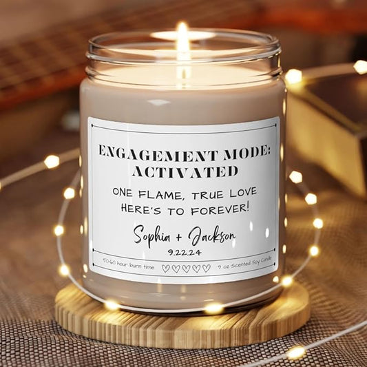 One Flame True Love Candle Gifts for Couples, Engagement Gift for Newlyweds, Custom Gift for Men Women, Gift for Husband Wife, Soy Scented Decorative Candle for New Homeowner Gift, Style 5