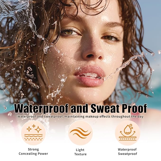 QIC Concealer,Natural Color Correcting Concealer for Women,Full Coverage Makeup for Face Eye Body,Nourishing Makeup for a More Even Complexion(Deep Skin Tone, 1.36 Fl Oz)