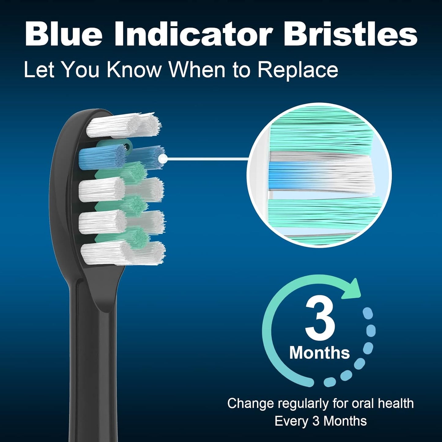 6 Pack Toothbrush Replacement Heads Compatible with WaterPik Sonic Fusion 2.0, FitMount Flossing Brush Head Fit for Water-Pic SF-01 SF-02 and 2.0 SF-03 SF-04