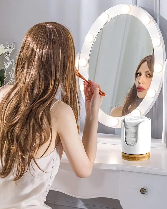 Ceramic Bathroom Cups Dispenser - 3 oz Disposable Paper & Plastic Bathroom Cups Holder - Mouthwash Cups Dispenser for Bathroom, Guest Toiletries, Countertop, Coffee - BPA Free (2 Pack)