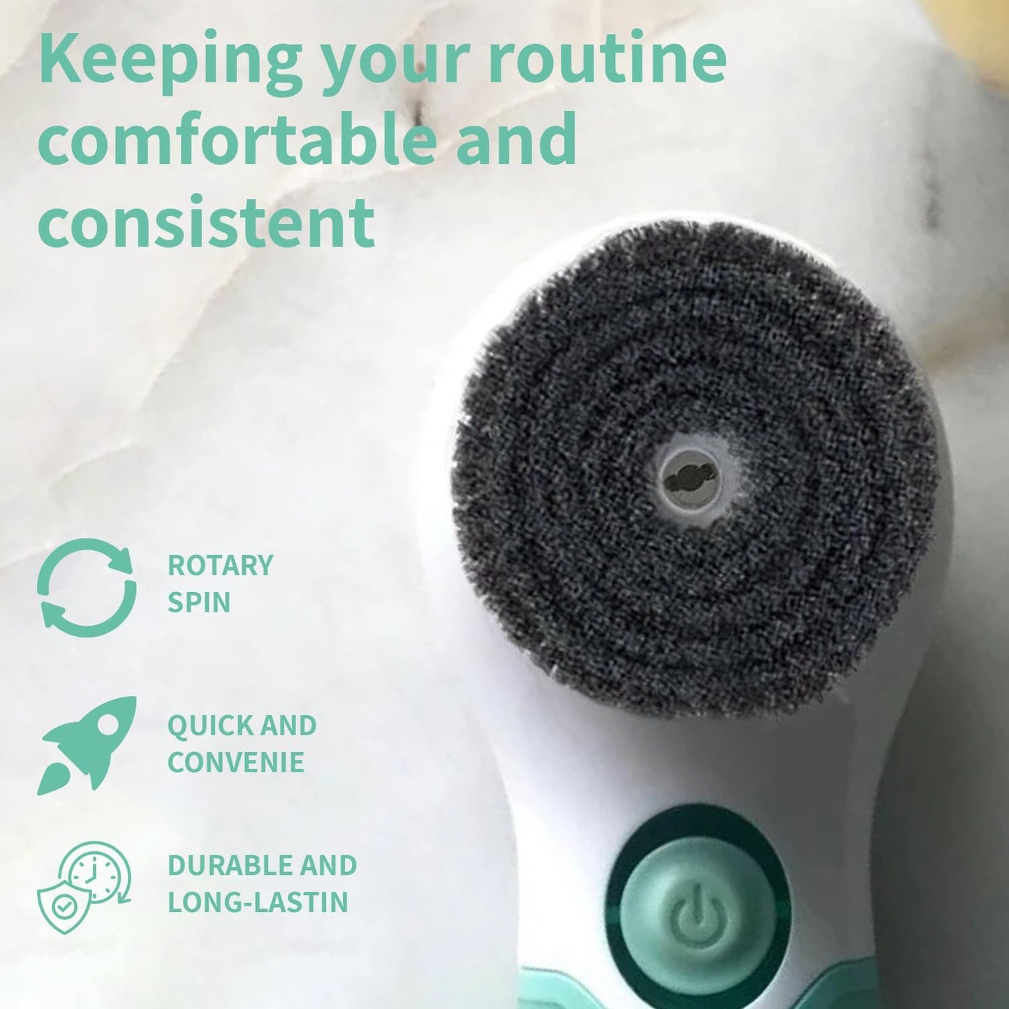 Activated Charcoal Facial Brush Head Replacement, Soft Spinning Bristles for Gentle Cleansing, Compatible with Most Facial Cleansing Devices, Smooth, Radiant Skin Care Accessory