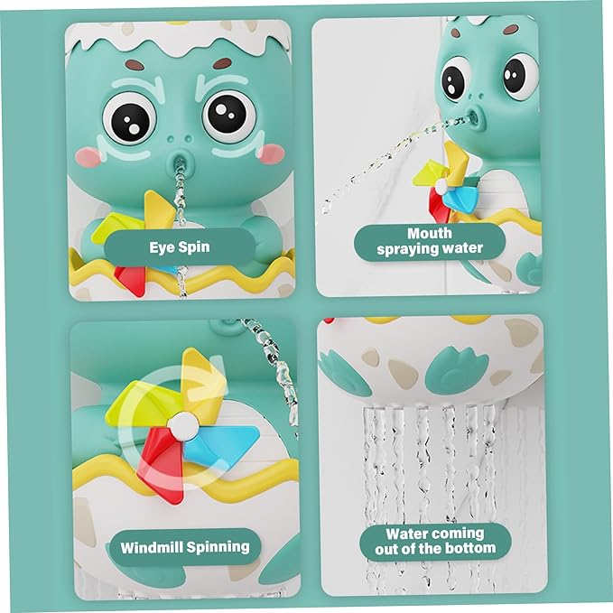 Baby Bath Toys Cute Water Slide Dinosaur Bath Toys with Cup, DIY Track & Balls, Educational Interactive Toy Slide for Baby 3 4 5 6 Shower Toddler