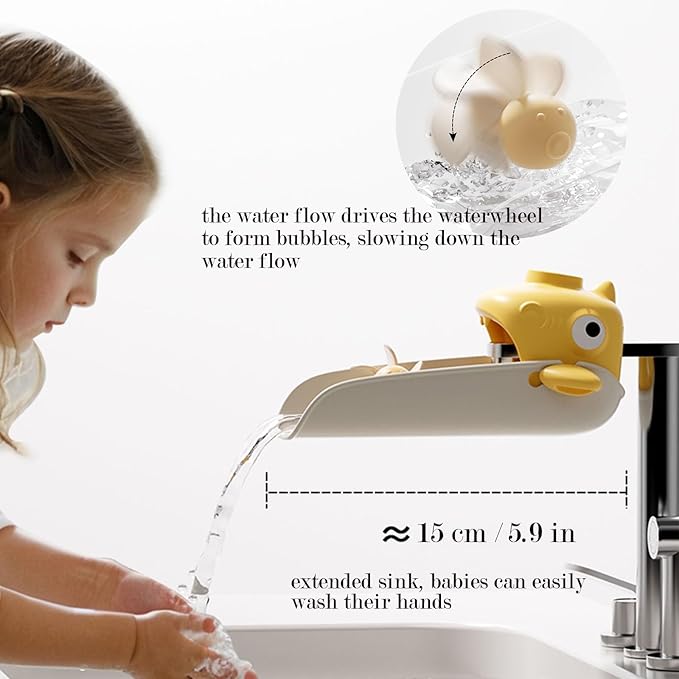 Faucet Extender - Faucet Extender for Toddlers Childrens Faucet Extender Sink Extender Faucet Extender for Kids(Off White,2 PCS)