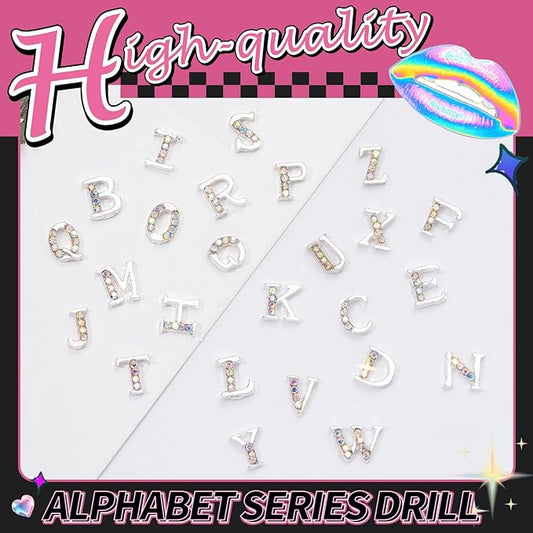 154 Letter pcs Teeth Gem Kit,Tooth Gems for DIY Crystals Teeth Jewelry Kit for Girls Gold Y2K Butterfly Love for Boys Silver (Silver)