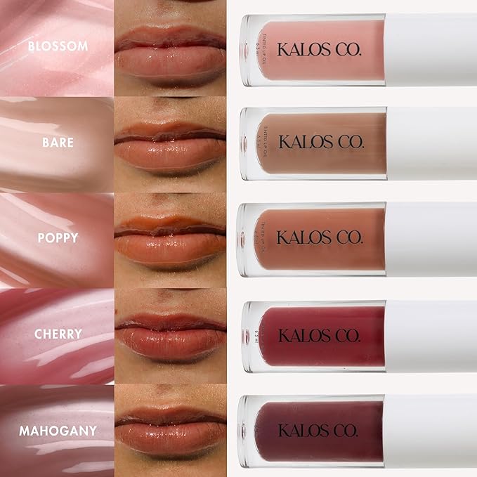 Tinted Lip Oil with Tallow & Lanolin – Hydrating Balm-Gloss Hybrid with Cherry Seed Oil & Castor Oil – Natural Mineral Pigments, Nourishing Moisture, Non-Sticky Shine (5 Shades) (Poppy)