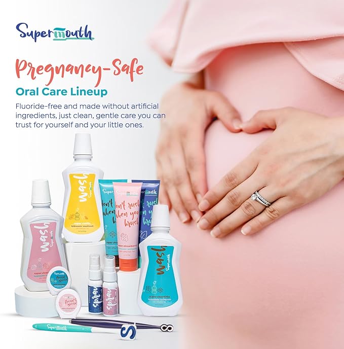 SuperMouth Fluoride-Free Mouth Spray – Alkaline, Sugar-Free Formula with Prebiotics & Xylitol – Gentle for Kids, Adults & Pregnant Women – Freshens Breath, 4 Refreshing Flavors