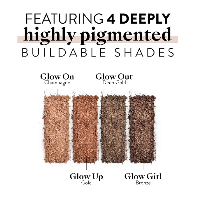 Mented Cosmetics Highlighter Palette Gold and Bronze Highlighter for Cheek, Vegan, Paraben-Free, Cruelty-Free Makeup, Natural Face Palette, Sunkissed