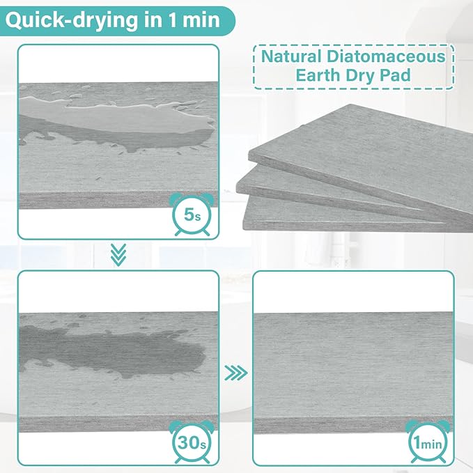 Toothbrush Holder Instant-Dry Organizer - Bathroom Countertop Organizer Kids Electric Toothbrush Toothpaste Holders - 7 Slots Bathroom Sink Accessories Storage Tooth Brush Counter Organization, White