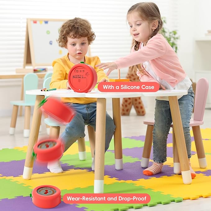 Visual Timer for Kids, 299-Minute Cute Kids Pomodoro Timer with Eye-Protection Screen & Protective Case, Homeschool Supplies Study Teaching Time Management Tool