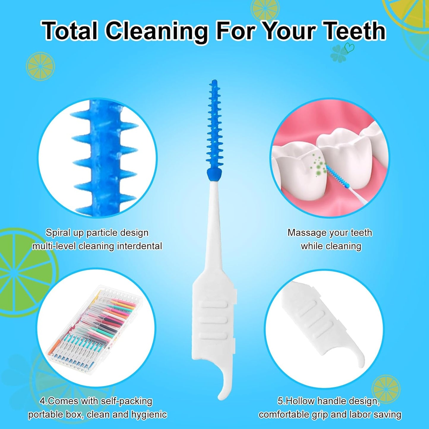 255 Pieces Braces Flossers for Braces, Interdental Brush Soft Dental Floss Picks Braces Cleaning Kit Toothpick Dental Brush Braces Teeth Flossers Brushes for Tooth Cleaner(Multiple Sizes)