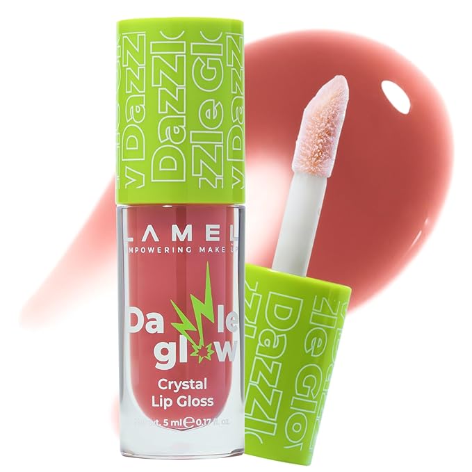 Lamel Dazzle Glow Crystal Clear Lip Gloss - Hydrating Lip Gloss - Non Sticky - Colored - Moisturizing - №403 Fancy