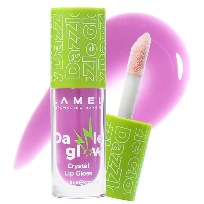 Lamel Dazzle Glow Crystal Clear Lip Gloss - Hydrating Lip Gloss - Non Sticky - Colored - Moisturizing - №406 Empower