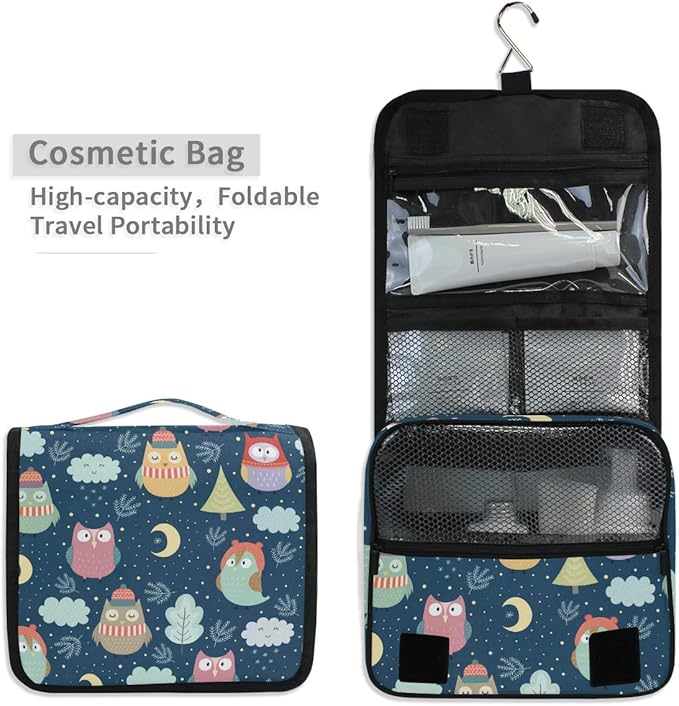 senya Hanging Travel Toiletry Bag Kit Makeup Case Cosmetics Organizer for Men Women