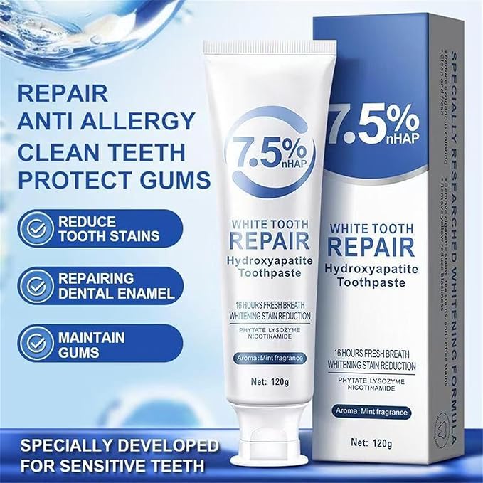 Hydroxyapatite Toothpastes, Hydroxyapatite Toothpastes for Enamel Protection and Tooth Strengthening, Gentle Mint, Fresh Breath, Daily Use for Oral Health, 4.23oz