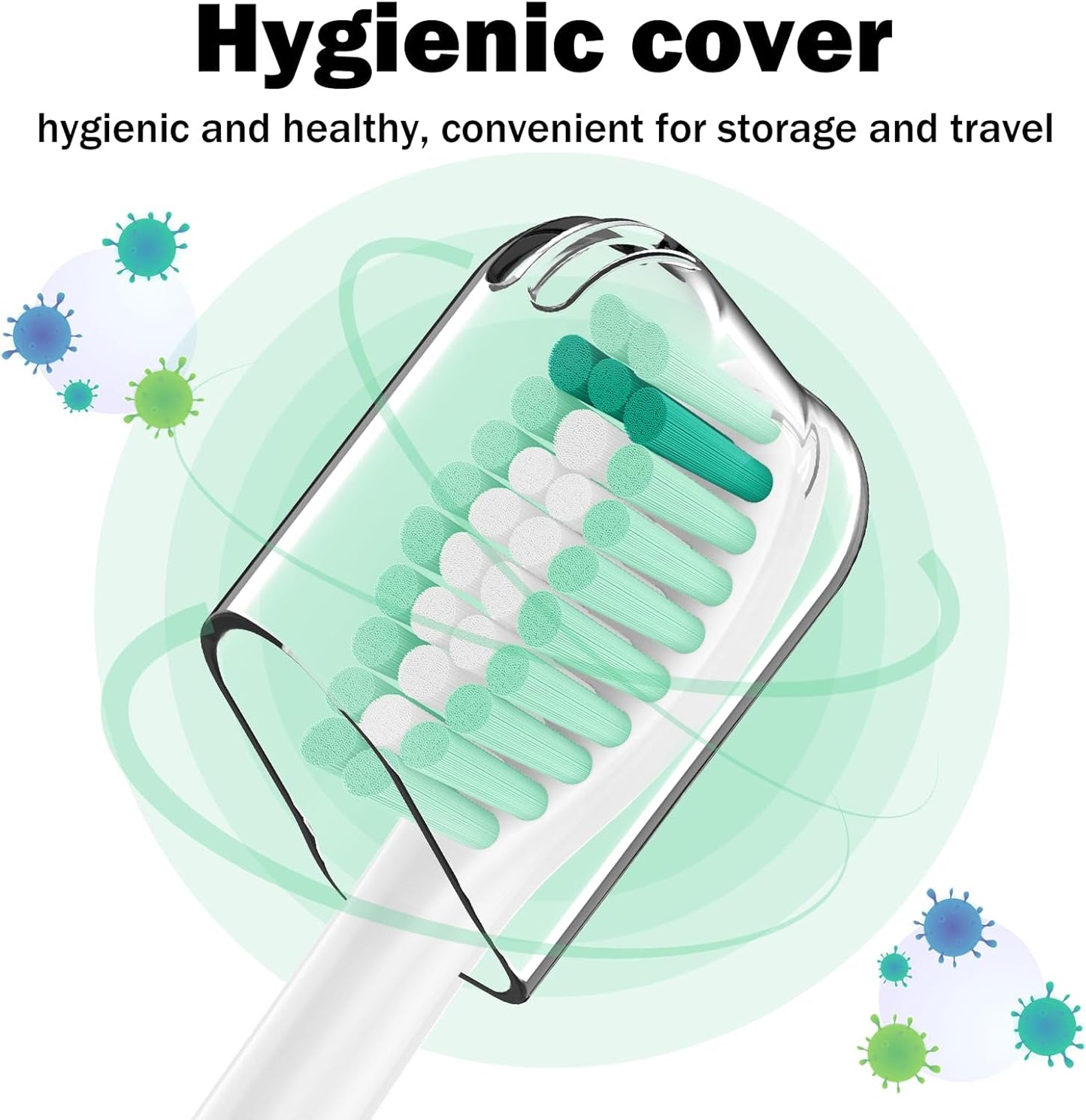 Toothbrush Heads for Philips Sonicare Replacement Brush Heads Medium Soft Dupont Bristles Electric Toothbrush Replacement Heads Fit E-Series Essence Xtreme Elite Advance and CleanCare, 12 Pack, White