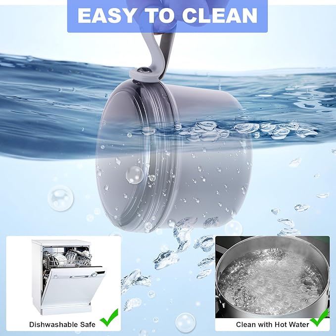 Denture Case, Leak Proof Denture Bath Cup for Travel, Denture Container Cups for Soaking Full & Partial Dentures, Retainers, Denture Cleaning Kit Holder Box with Denture Cleaner Brush-Grey