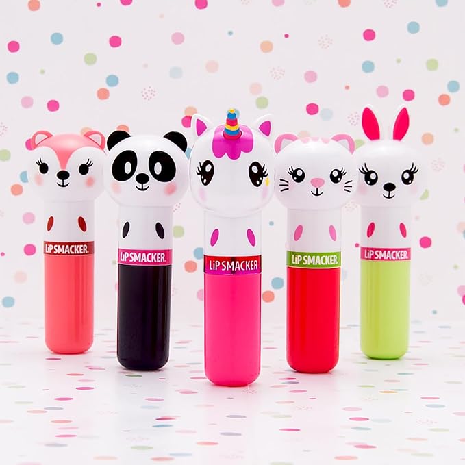 Lip Smacker Lippy Pal Fox Lip Balm Clear Matte Finish, Foxy Apple Flavored, Moisturizing, For Kids