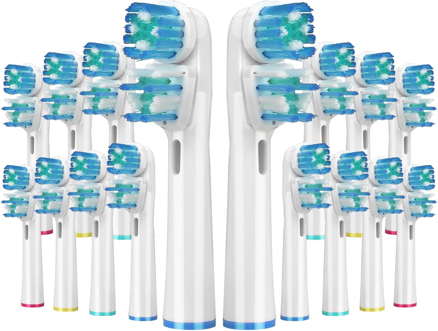 16 Pcs Double Heads Replacement Toothbrush Heads Compatible with Oral B Braun,Electric Toothbrush Heads Refill for Pro 500/1000/1500/3000/7000/8000/9600