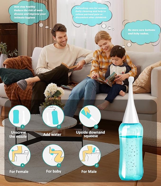 Peri Bottle -Personal Hygiene- Perineal Recovery and Cleansing-Pregnancy Cleansing-Postpartum Care - Simple and Easy to Carry - 400ml - Green