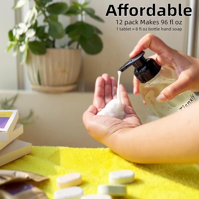 Foaming Hand Soap Tablet Refills - 12 Count- 96 fl oz total (12x 8 fl oz) - Eco-Friendly Foaming Hand Soap Refill - Gentle on Hands, Kind to Earth - Variety Fragrance Pack