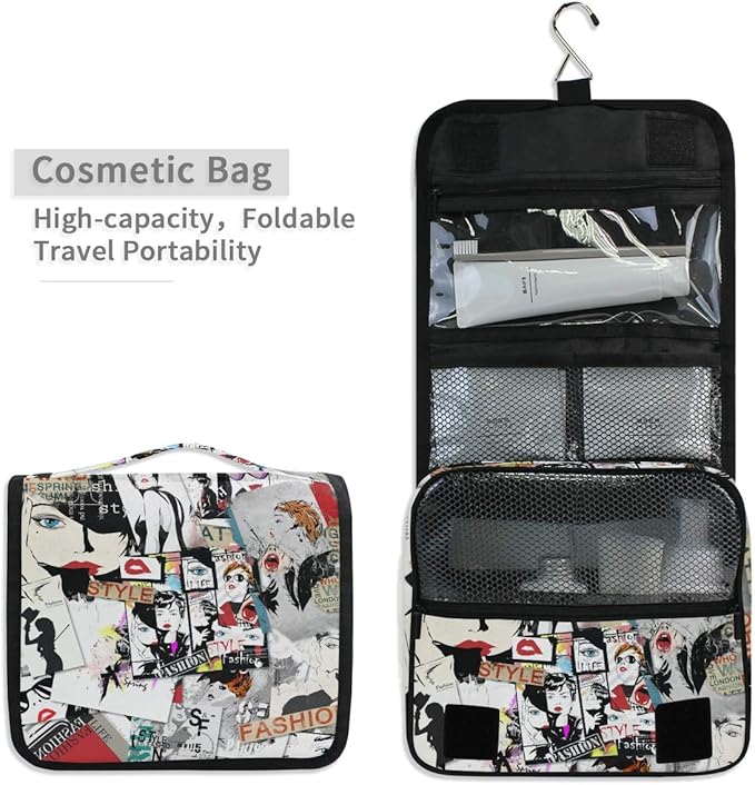 senya Hanging Travel Toiletry Bag Kit Makeup Case Cosmetics Organizer for Men Women