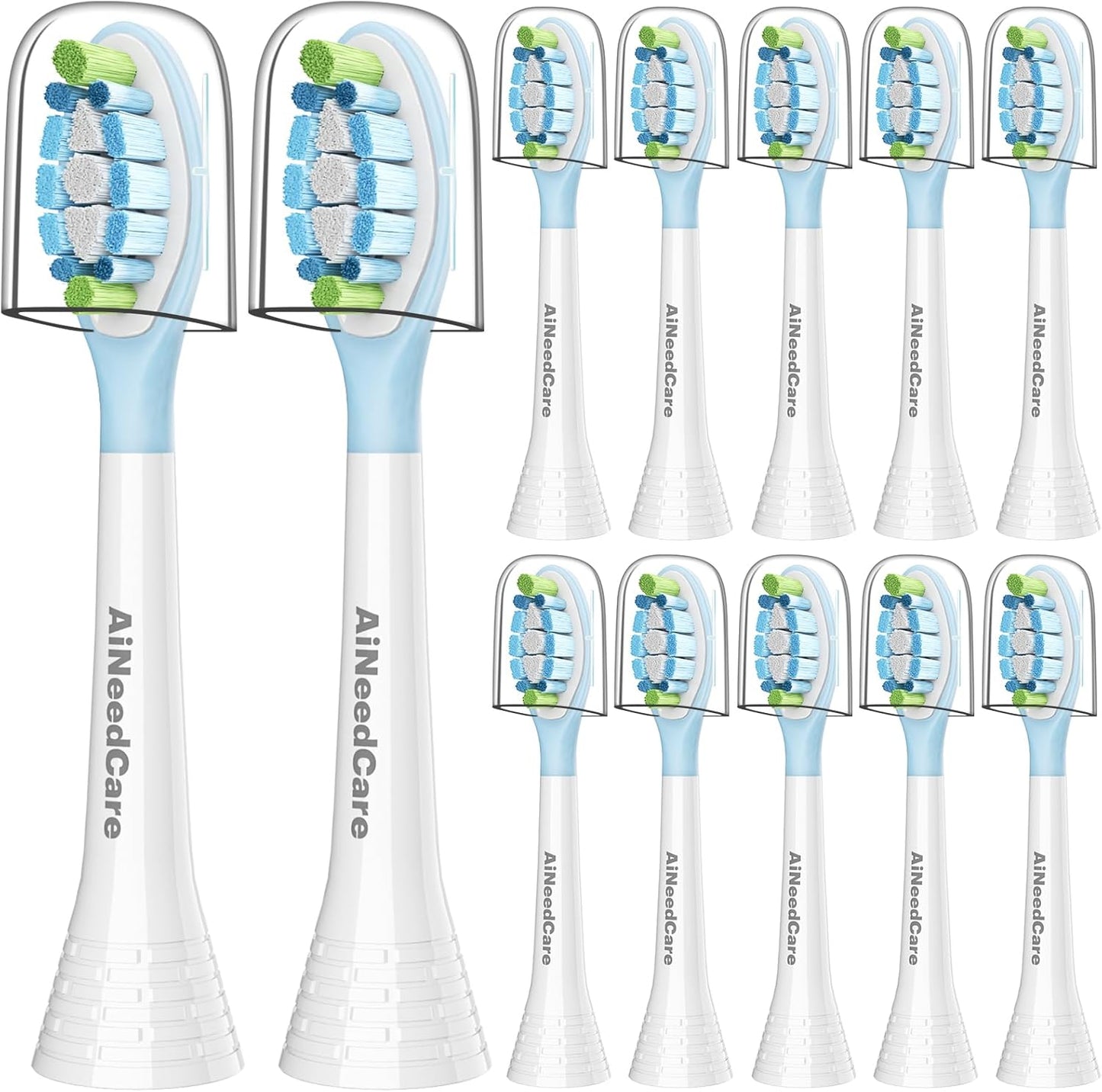 12 Pack Toothbrush Replacement Heads for Philips Sonicare, Electric Brush Heads Compatible with Phillips Sonic Snap-on Care Head (White)