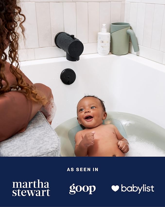 Lalo Spout Cover – BPA-Free Silicone Bath Spout Safety Cover for Babies & Toddler, Fits Most Faucets, Soft & Durable Silicone Bathtub Faucet Cover, Easy to Clean - Sage