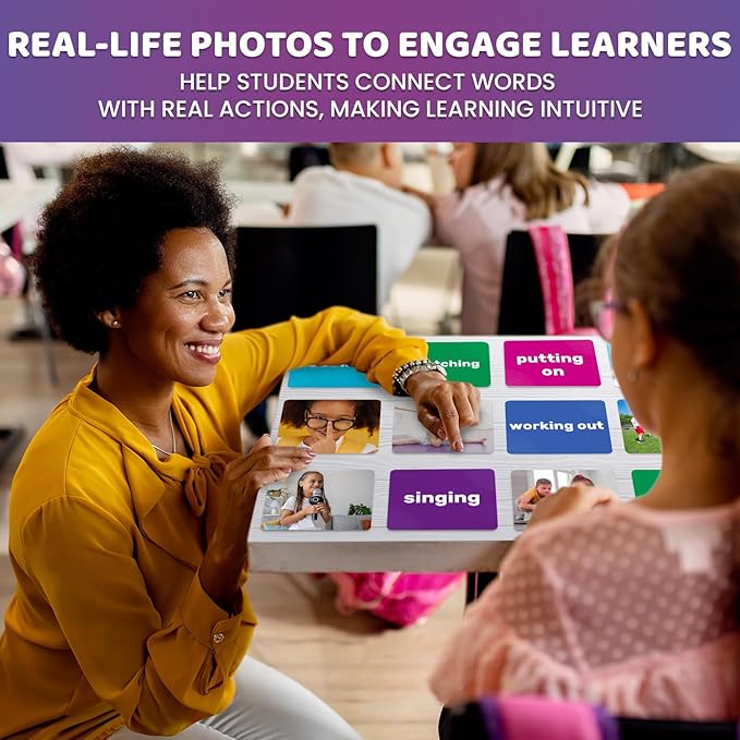 QUOKKA 364 Flash Cards for Kids Adults - Real-Life Large Preschool Flash Cards for Speech Therapy, ABA Therapy, ESL Teaching, Early Childhood Education, 7 Vocabulary Building Categories with Emotions