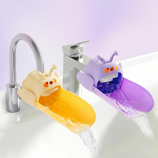 2 Pack Faucet Extender for Toddlers, PANIMOSI Kids Sink Extender for Bathroom, Kitchen, BPA Free, Food Grade Silicone Baby Hand Washing Water Spout Extender Fits Standard and Gooseneck Faucet