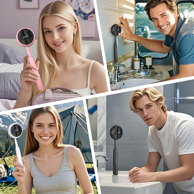 iHave Toothbrush Sanitizer – Wall-Mounted UV Toothbrush Holders for Bathrooms, Stylish Bathroom Accessories and Bathroom Decor for Home & RV, Travel Essentials, Cool Gadgets (Black)